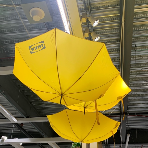 1 IKEA Yellow/Blue/black Umbrella for rainy season new - Picture 6 of 9